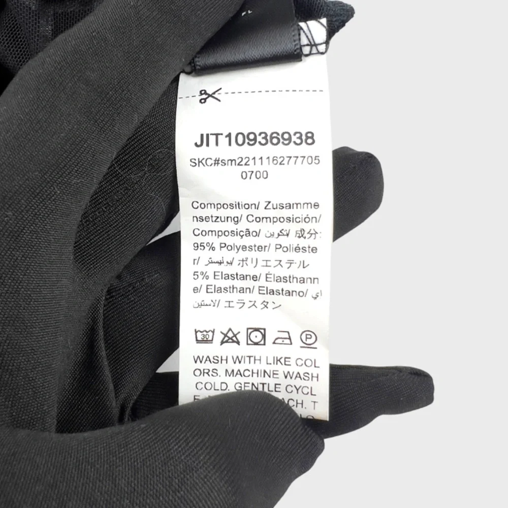 SHEIN Black Geo Mesh Long Sleeve T-Shirt - Picture 10 of 10